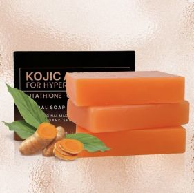 Organic Turmeric Soap Bar For Face, Kojic Acid Soap For Hyperpigmentation, Premium Japanese Formulated Kojic Soap Enriched With Vitamin C, Retino (Option: 1Pack)